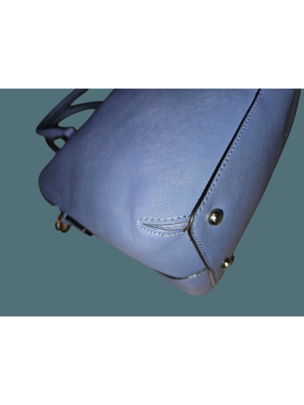 Kate Spade Blue Cameron Street Satchel Crossbody Saffriano Leather Bag - Picture 12 of 16
